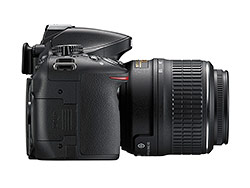Pravá strana fotoaparátu Nikon D5200