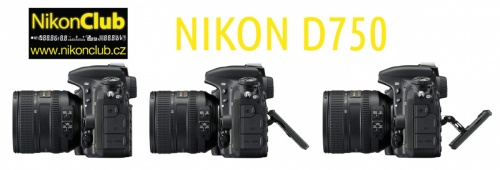 Pohled na vyklápěcí displej Nikon D750