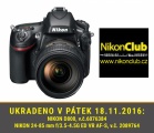 Ukradená fototechnika Nikon D800